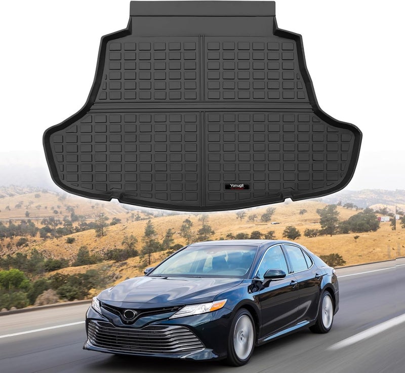 Yonugli Custom Car Cargo Mats Trunk Liner All Weather TPE Protection Mat Accessories (for 2018-2023 Toyota Camry & 2019-2022 Avalon) - Image 1